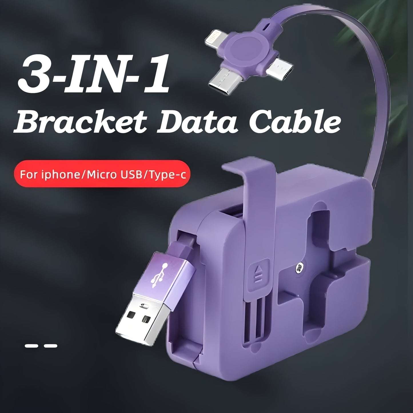 2pcs Multi-Color Telescopic Stand Cube Data Cable
