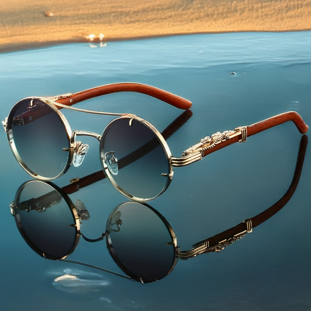 Fashionable Round Metal Frame Glasses