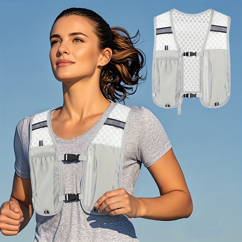 Unisex Lightweight Sports Vest with Phone and Water Bottle Pockets