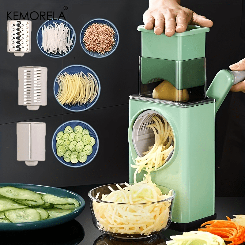 Upgraded Manual Rotary Cheese Grater & Vegetable Slicer
