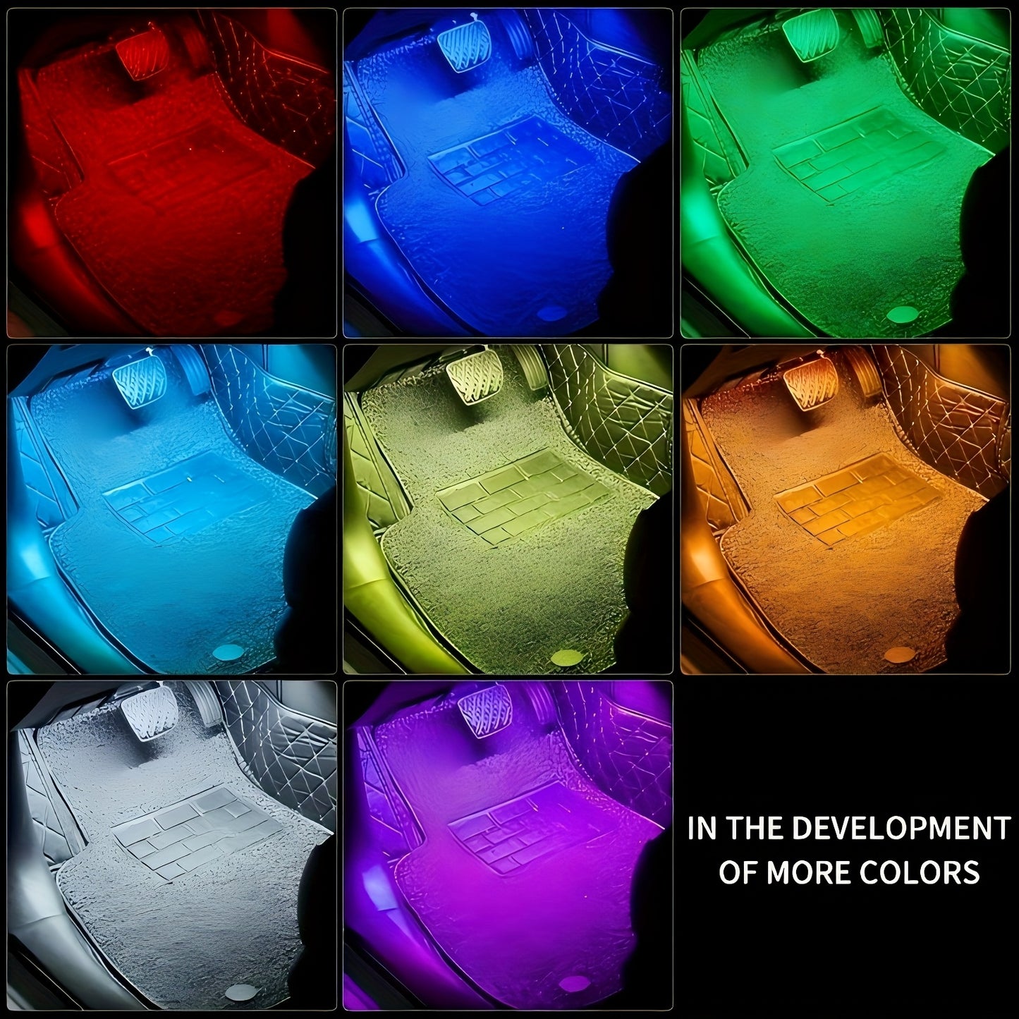 4pcs Car Interior Atmosphere Light