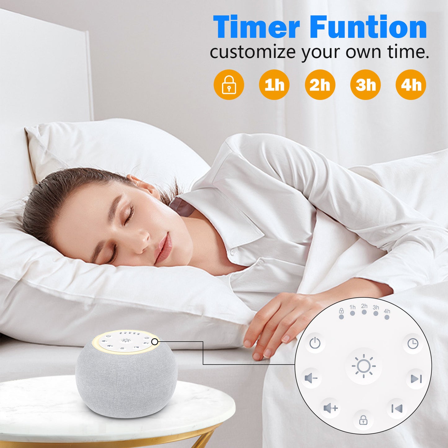 30 Non-Looping Sounds White Noise Machine