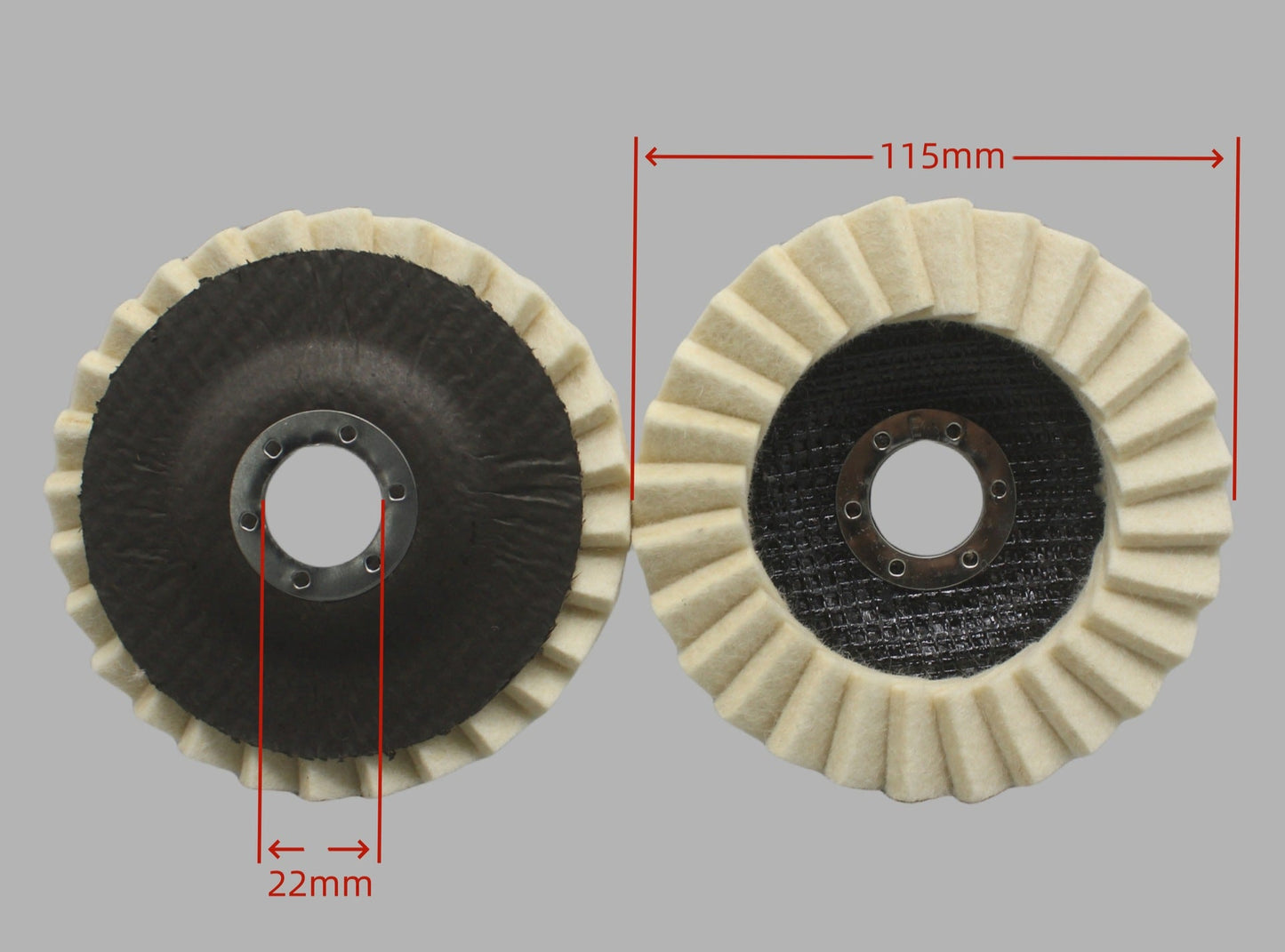 10pcs Premium 115mm Felt Polishing Pads