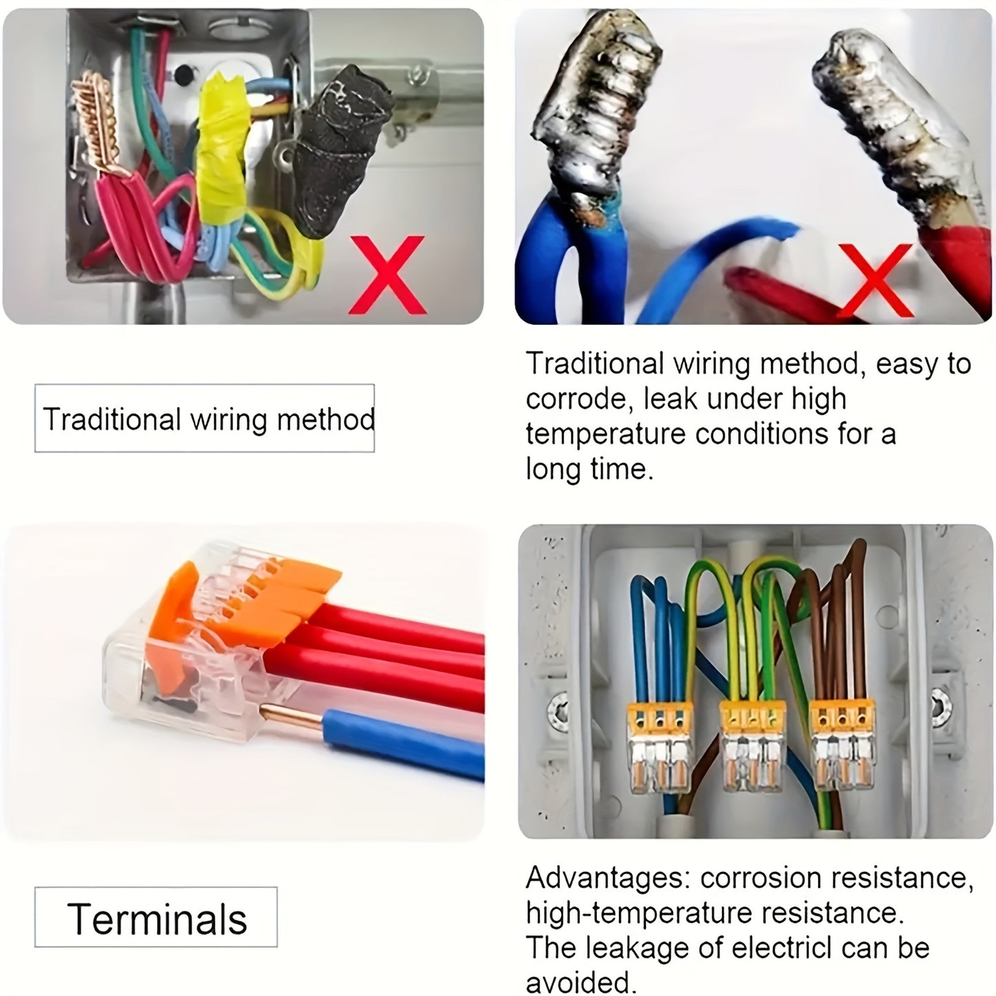 electrical quick connectors, lever wire connectors combination kit