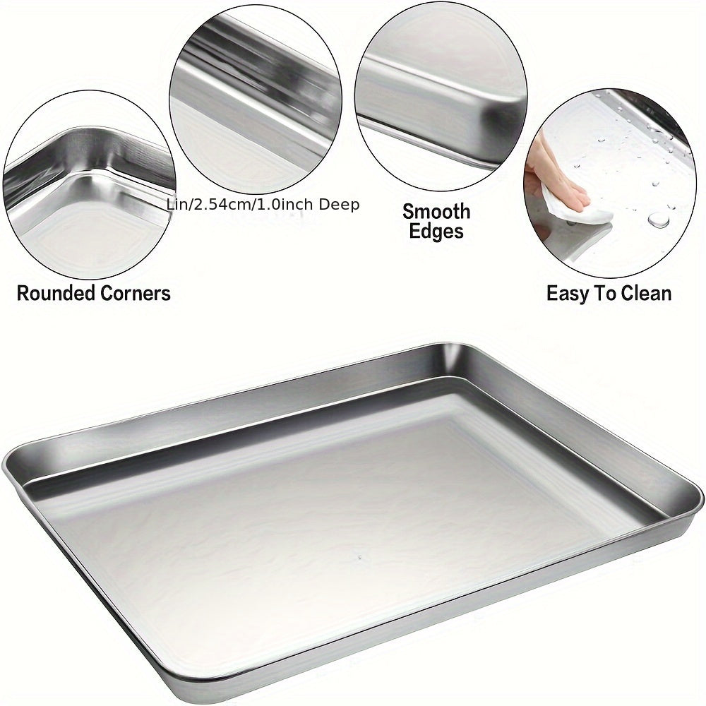 6pcs Stainless Steel Baking Sheet Set with Cooling Racks