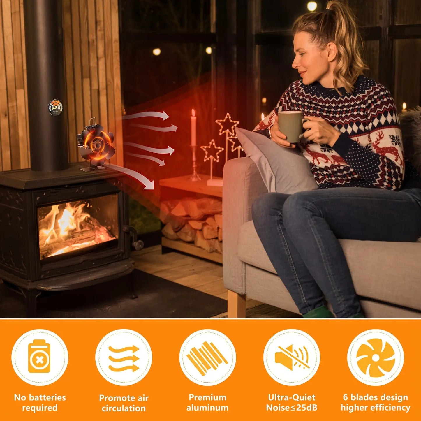 Fireplace fan