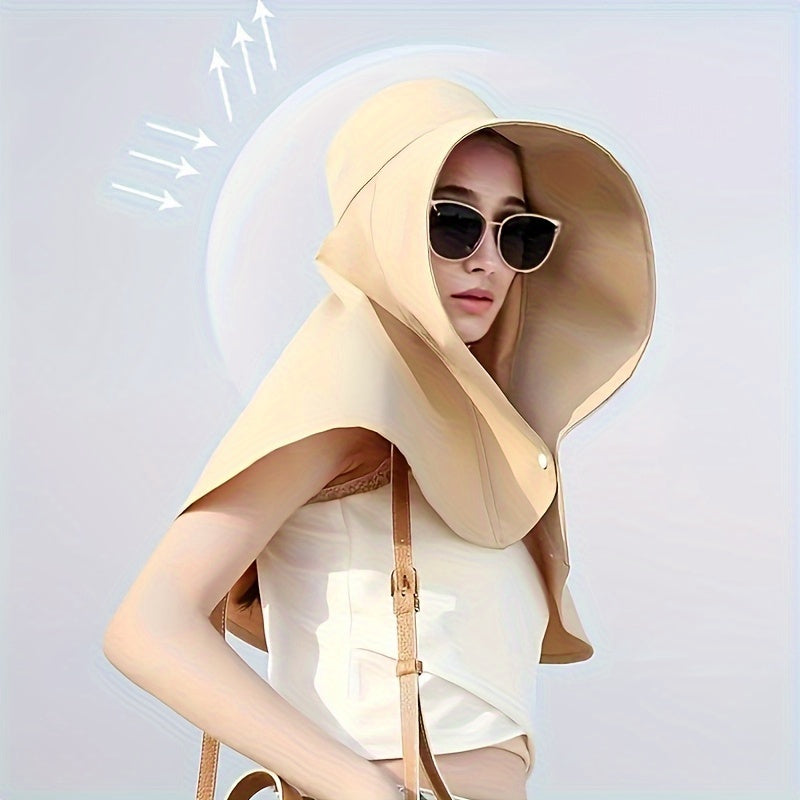 Summer Sun Hat - Foldable Wide Brim Summer Beach Cap