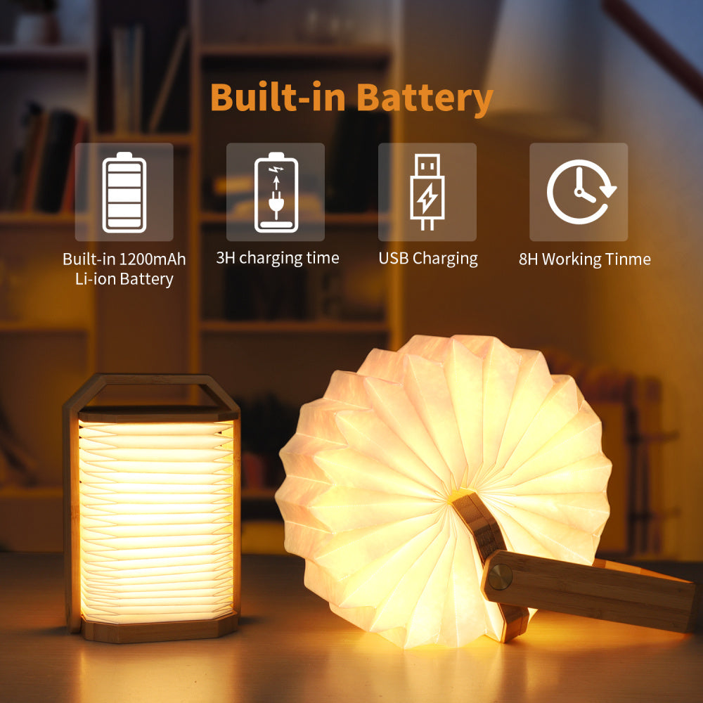 USB Rechargeable 1pc Folding Book Lamp