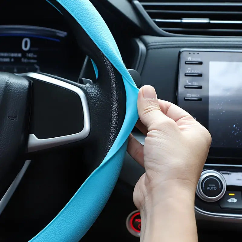 8pcs Ultra-thin Silicone Anti-slip Car Steering Wheel Protective Cover
