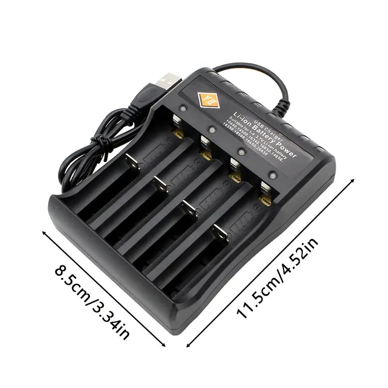 1 USB Battery 4-Slot Smart Battery Charger