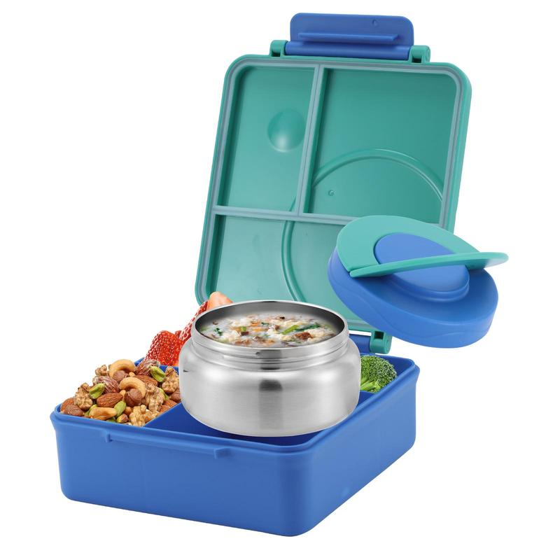 4-compartment Bento Lunch Box with Soup Cup
