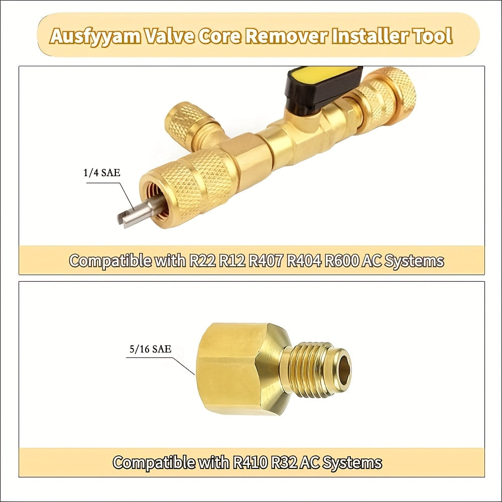 Valve Core Remover Installer Tool & Service Wrench Set