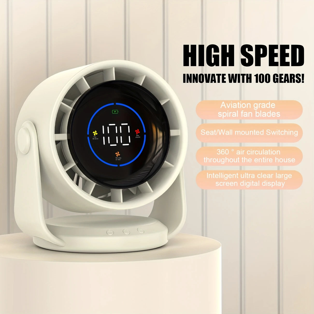 Ultra-Quiet USB Rechargeable Mini Electric Fan