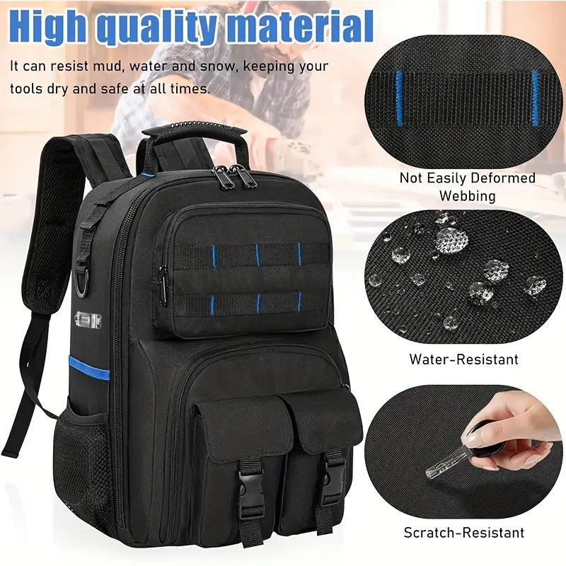 Heavy-Duty Electrician Tool Backpack