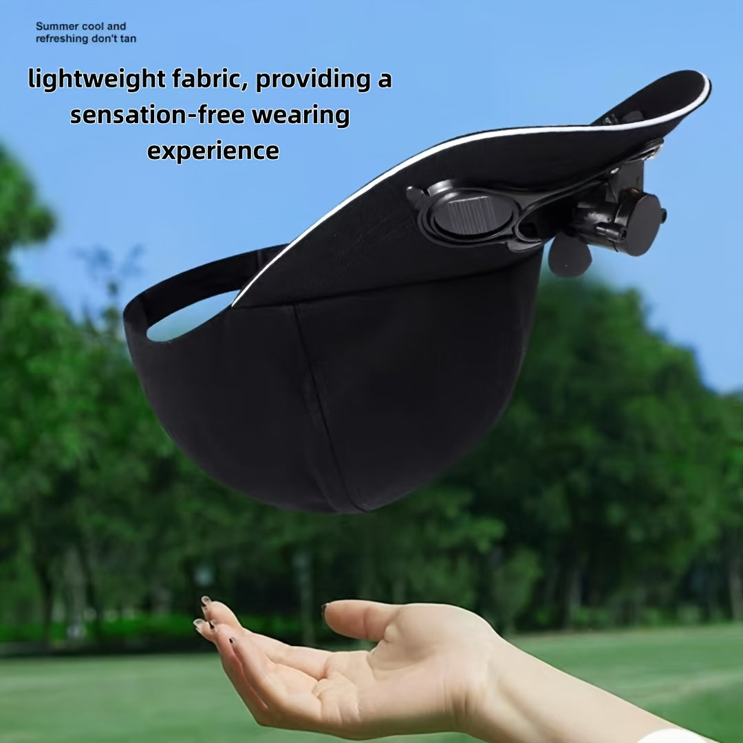 Solar-Powered Fan Baseball Cap with Adjustable Strap