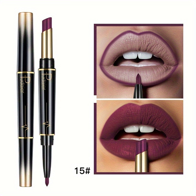 15 Color 2-In-1 Double-Ended Lipstick & Lip Liner