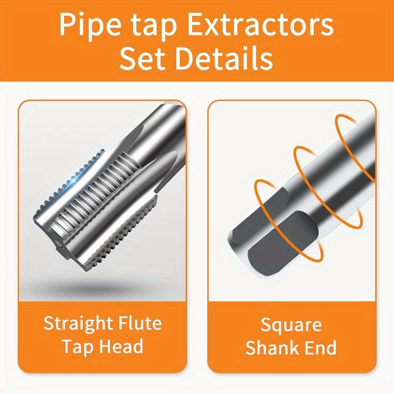 5pcs Precision Carbon Steel NPT Tap Set