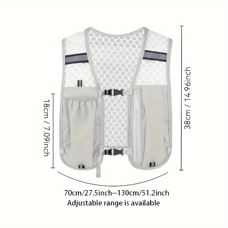 Unisex Lightweight Sports Vest with Phone and Water Bottle Pockets