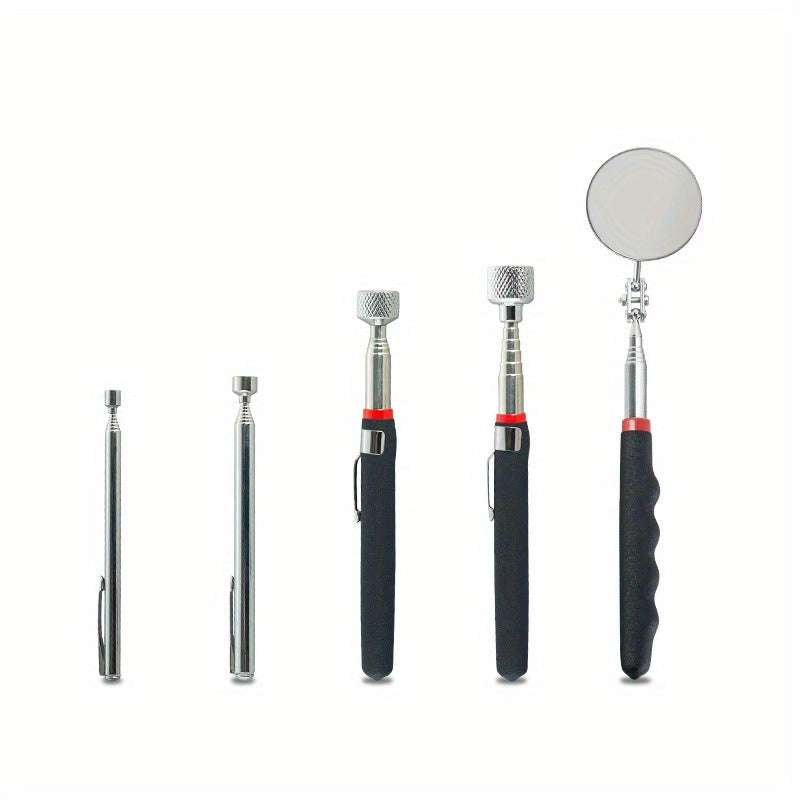 A Set of 5pcs Retractable Magnetic Pick-up Tool Sui