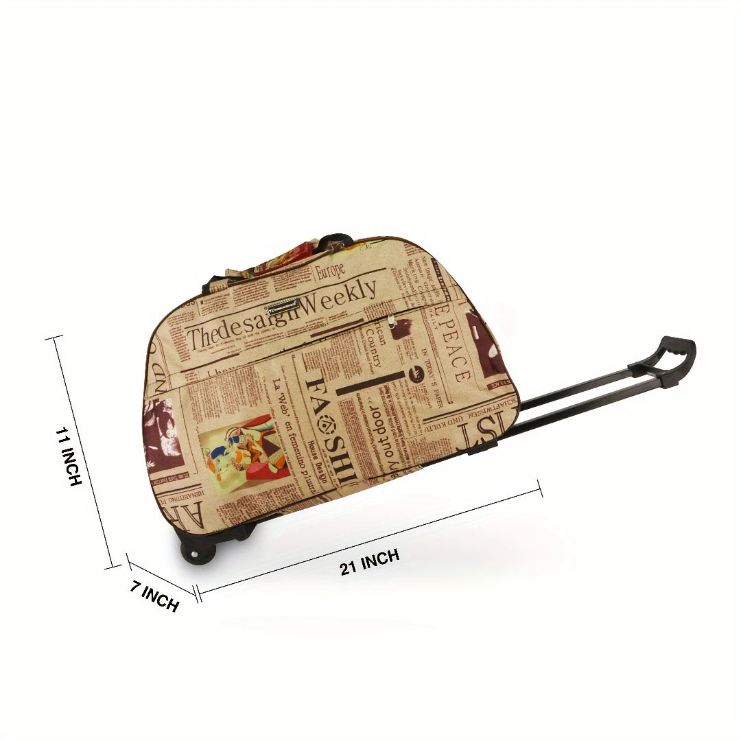 Unique Newspaper Print Travel Bag