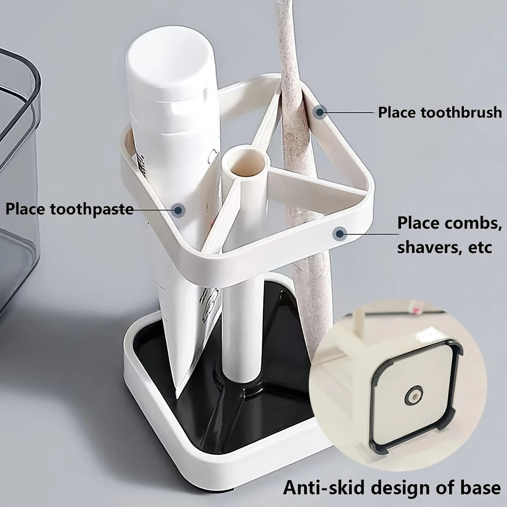 Toothbrush Holder With Cup/ Cover
