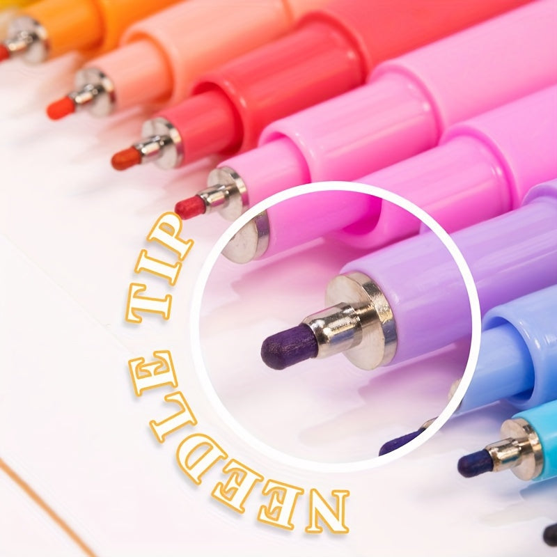 1 Set Of 12 Colorful Syringe Drawing Pens