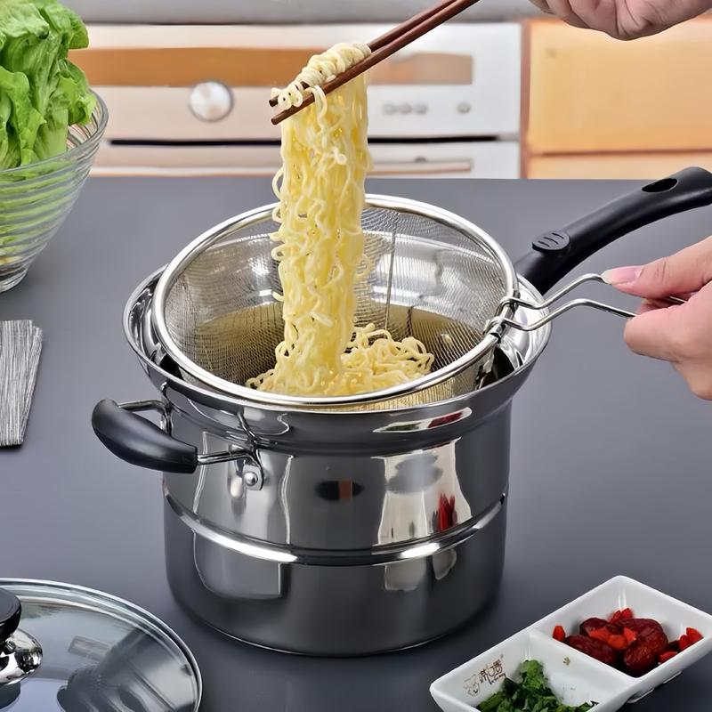 Multifunctional household stainless steel gas milk pot noodle pot