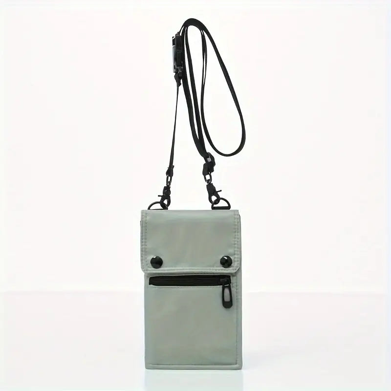 Versatile Nylon Crossbody Phone Bag with Passport Holder - Water-Resistant, Lightweight & Foldable