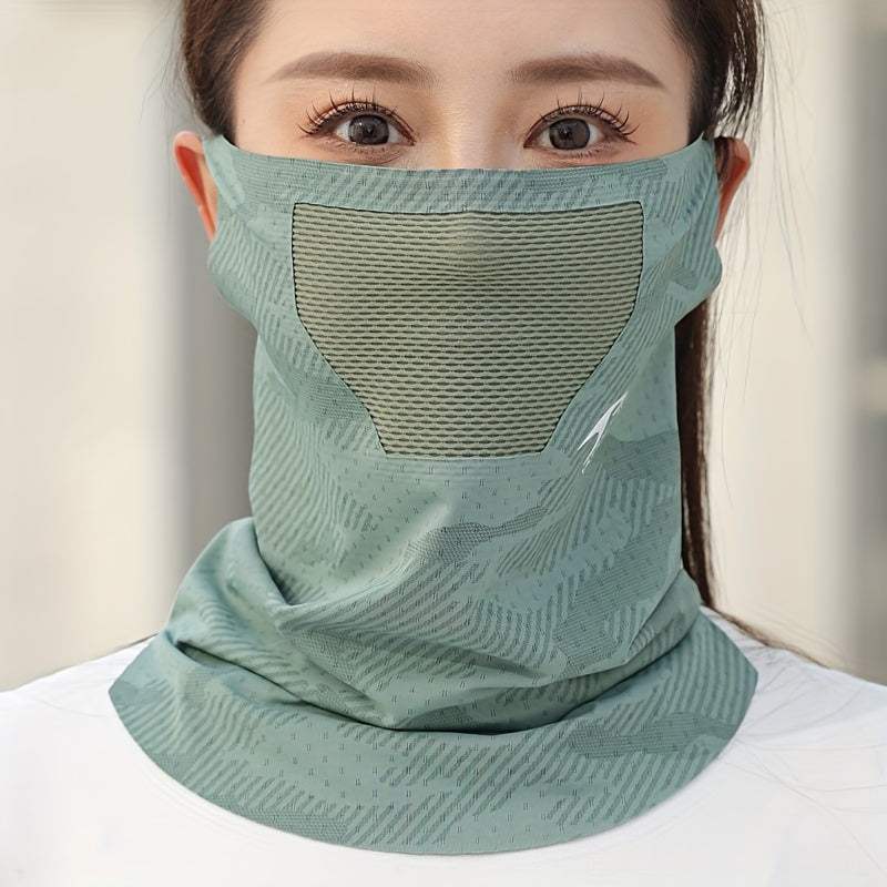 Summer Outdoor Ice Sliky Fiber Fabric Neck Gaiter