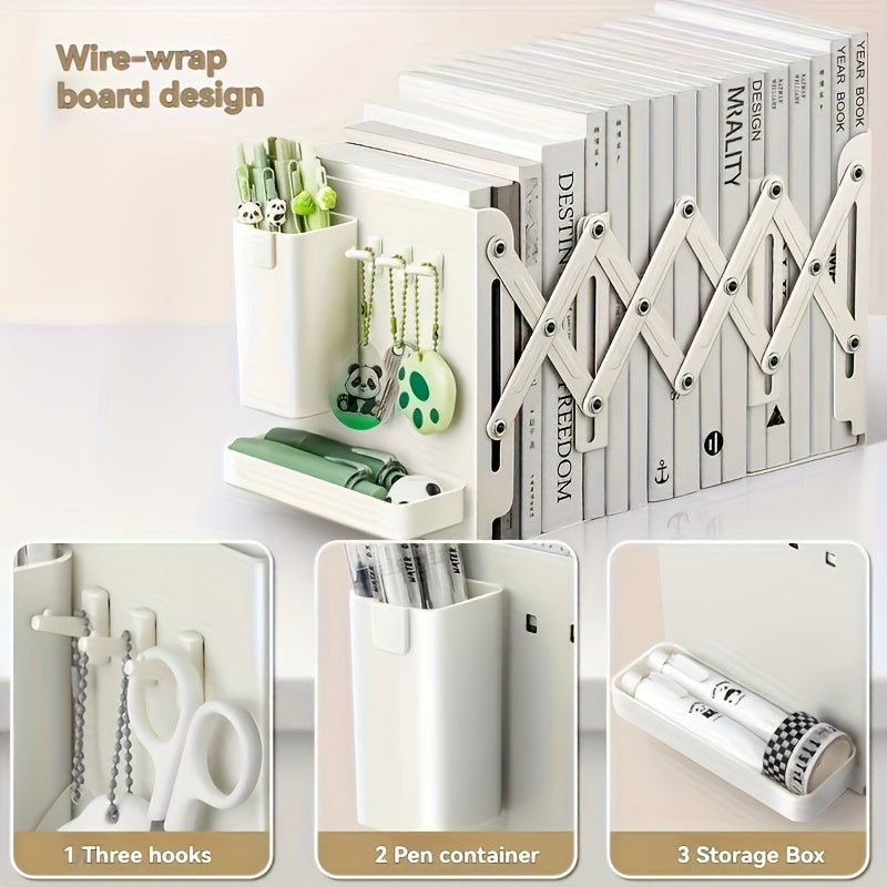A Set of Sturdy And Versatile Retractable Bookends