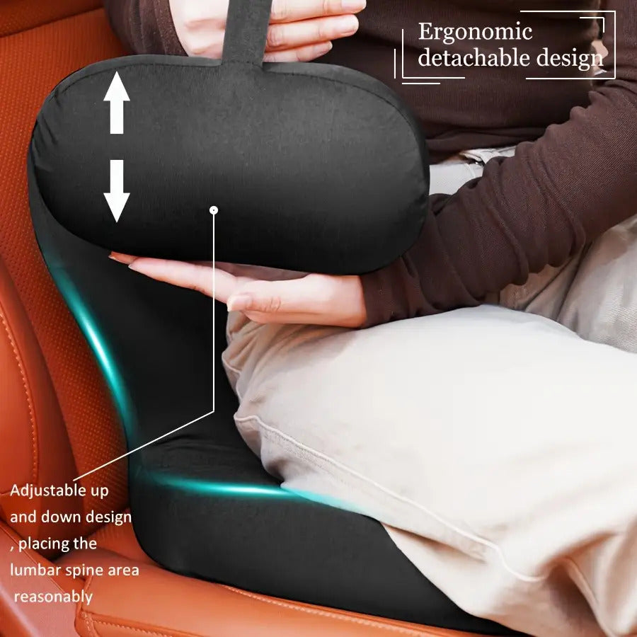 Ergonomic Double Lumbar Support Car Seat Cushion