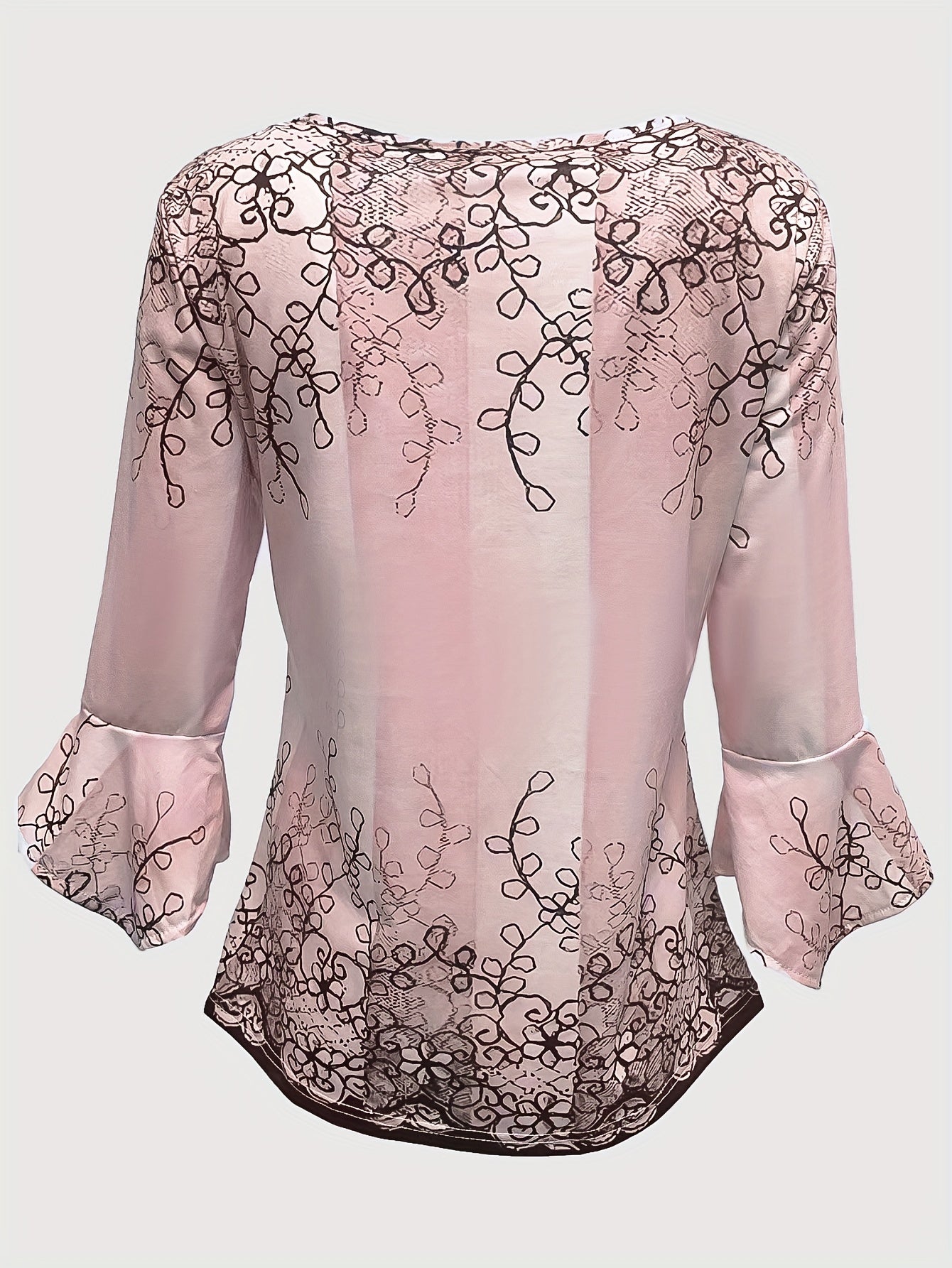 Women's blouse floral print button