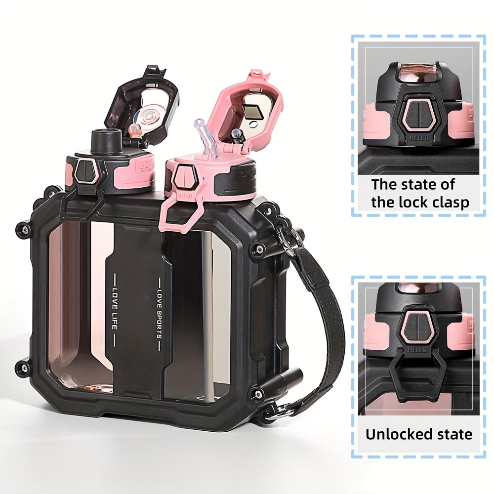 Large Capacity Dual-Compartment Water Bottle with Temperature Control