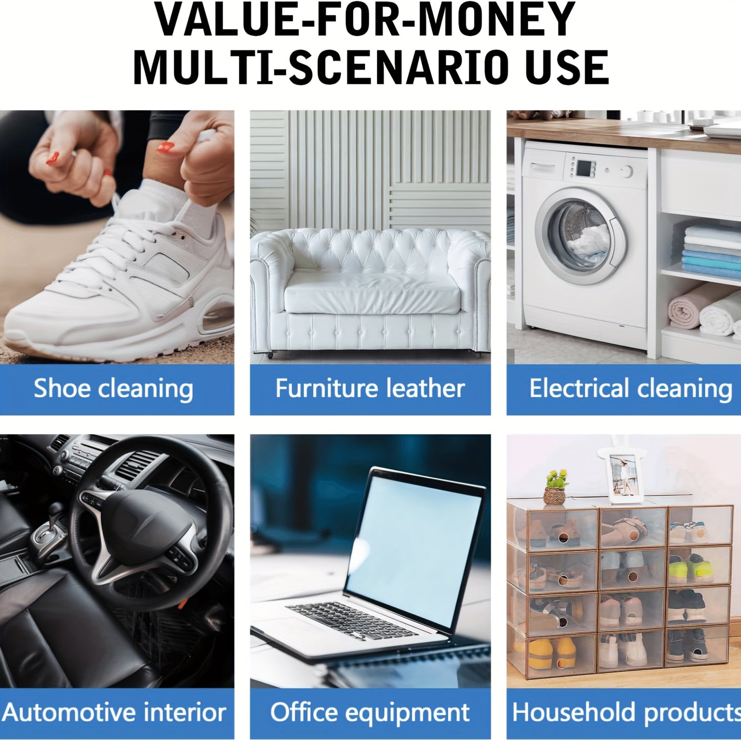 Multi-Purpose Shoe Cleaner Gel with Sponge