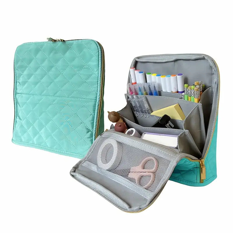 9 Compartments Large-capacity Zippered Pencil Case