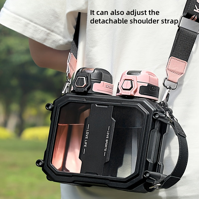 Large Capacity Dual-Compartment Water Bottle with Temperature Control