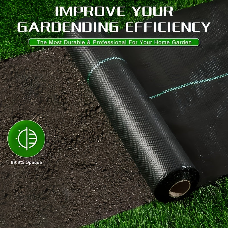 Heavy-Duty Weed Barrier Fabric - Durable Woven Landscape Mat