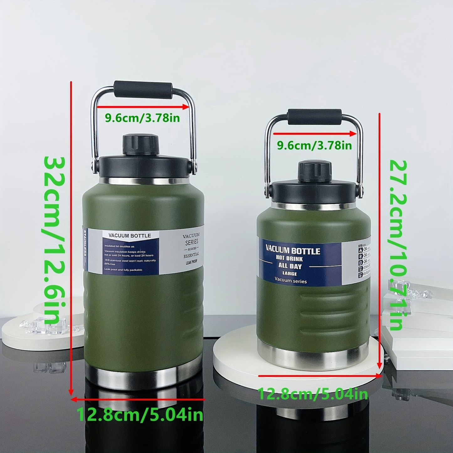 Stainless Steel Insulated Vacuum Bottle 2000ml with Magnetic Lid