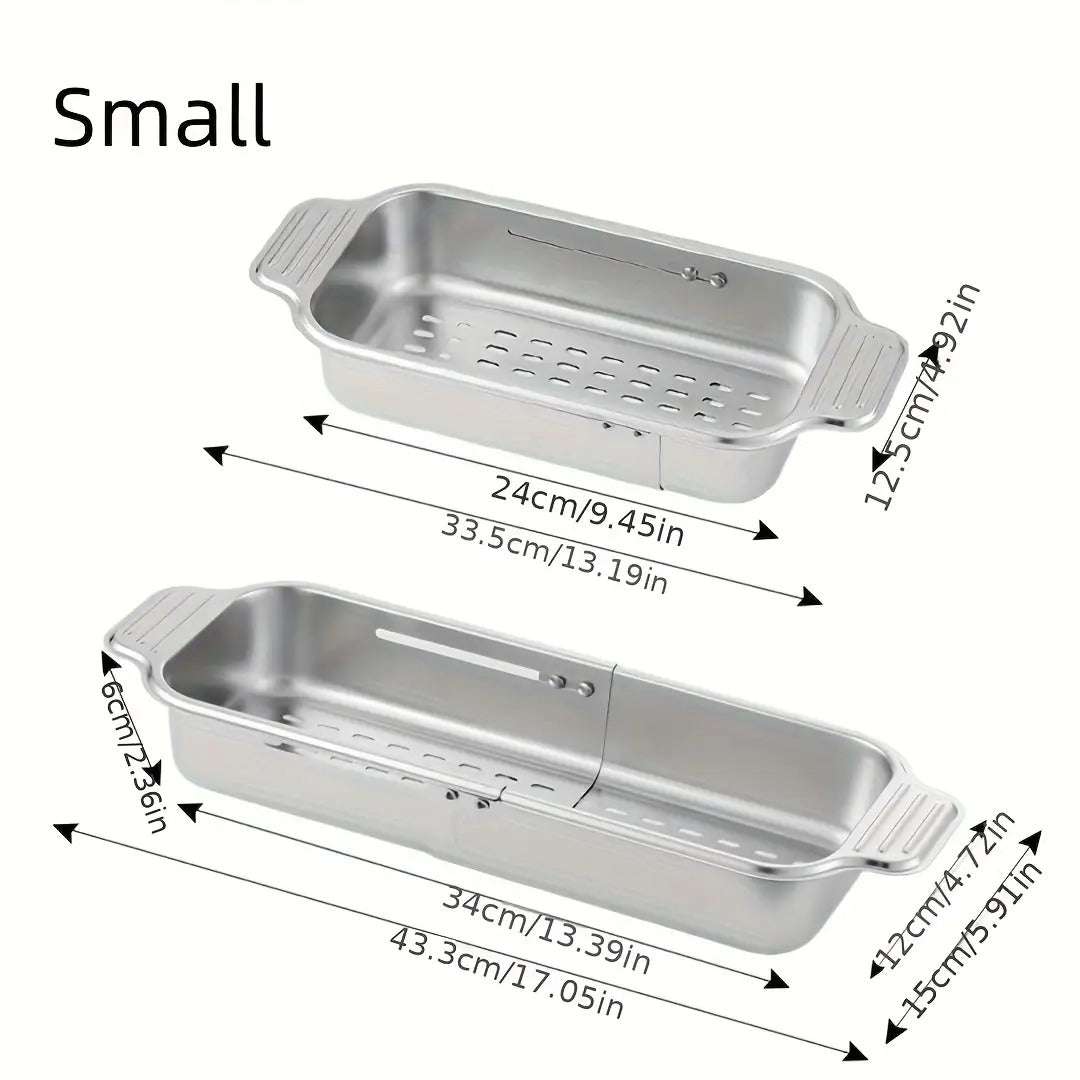 304 Stainless Steel Retractable Sink Strainer Basket