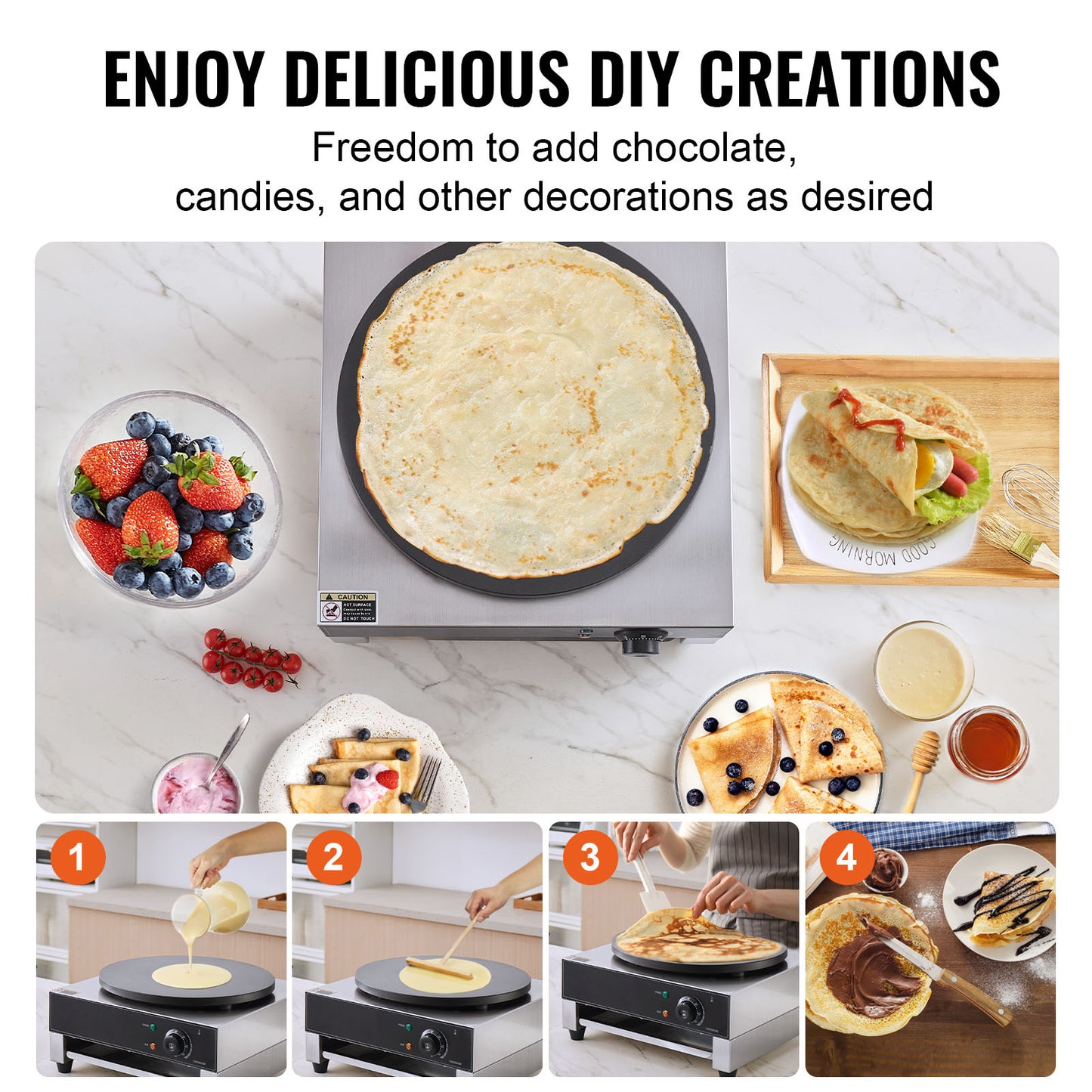 16-Inch Electric Crepe Maker Commercial Crepe Machine