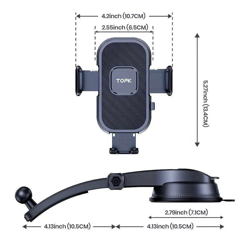 Enhanced Adjustable Cell Phone Holder for Car Dashboard
