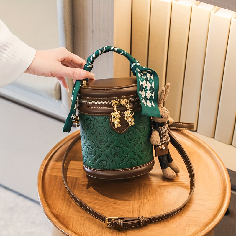 Mini Bear Cylinder Handbag