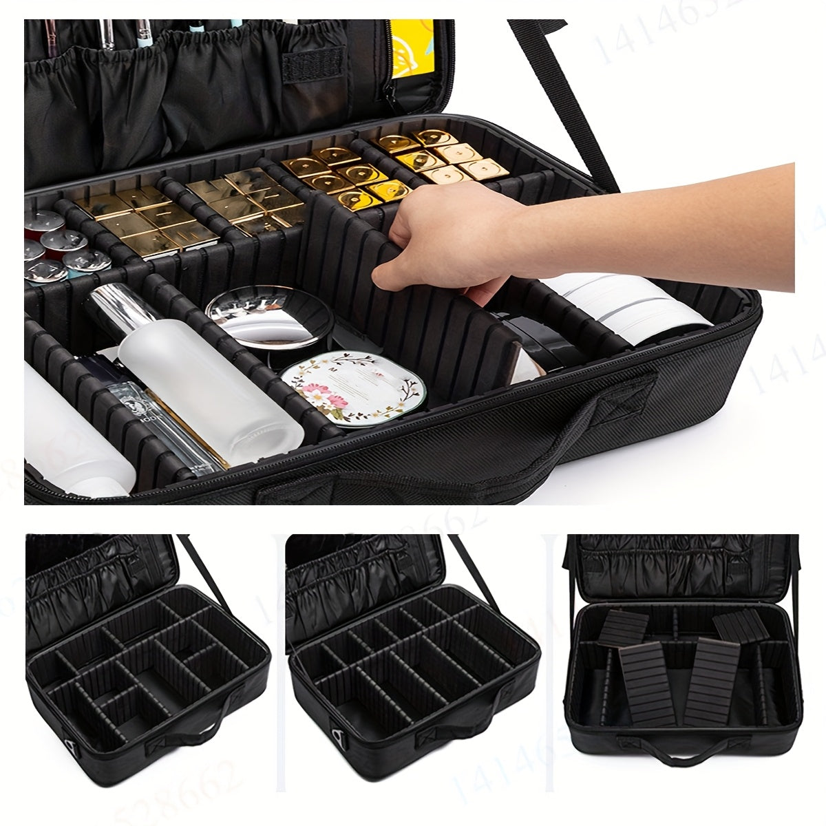 1pc Large Capacity Waterproof Cosmetic Organizer Case