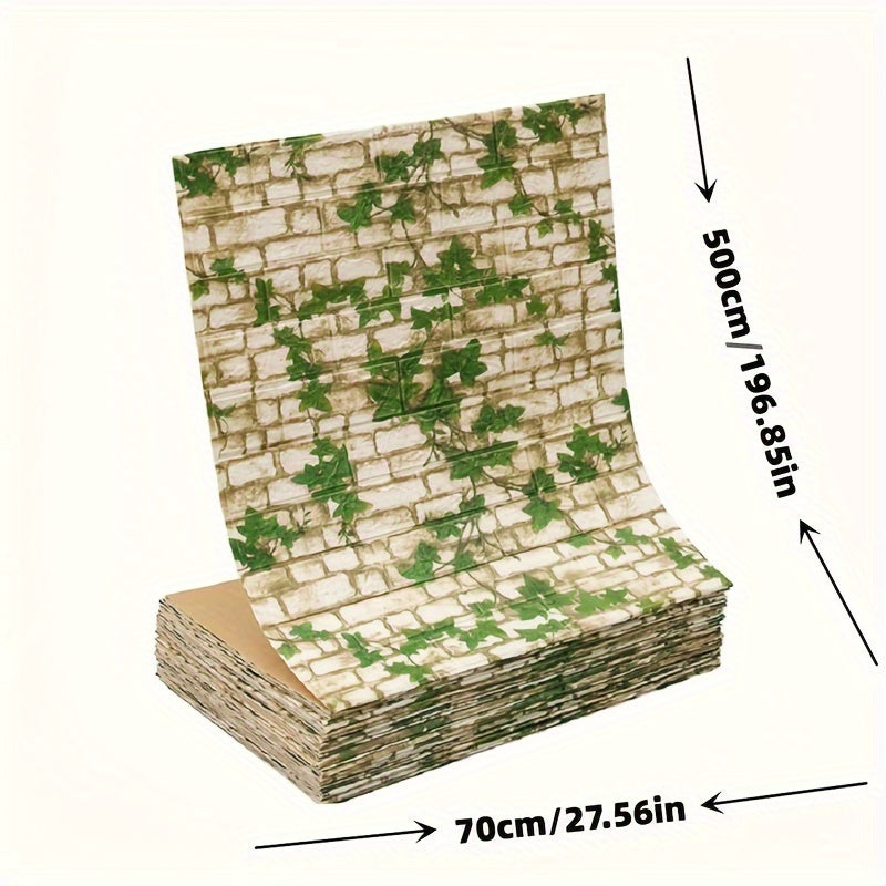2pcs 5mX70cm Large 3D Brick Wall Panel