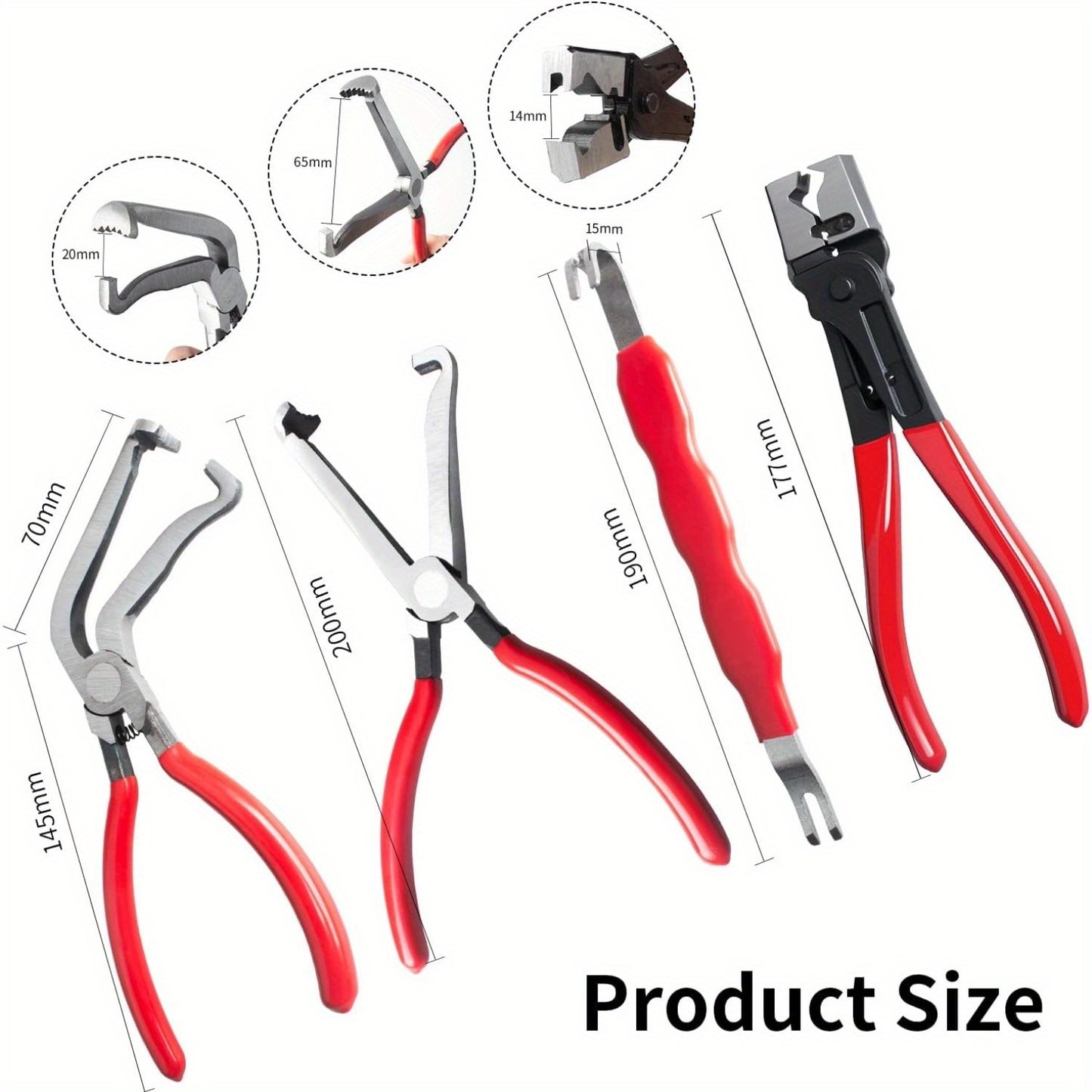 4pcs Electrical Disconnect Pliers for Cars, Electrical Connector Separator Tool
