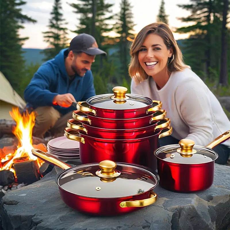 Stainless steel non-stick cookware set