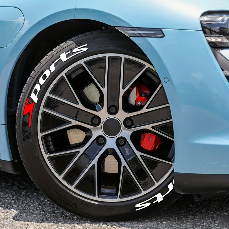 8pcs for Four Tires SPORTS Sticker for Car Wheel Styling