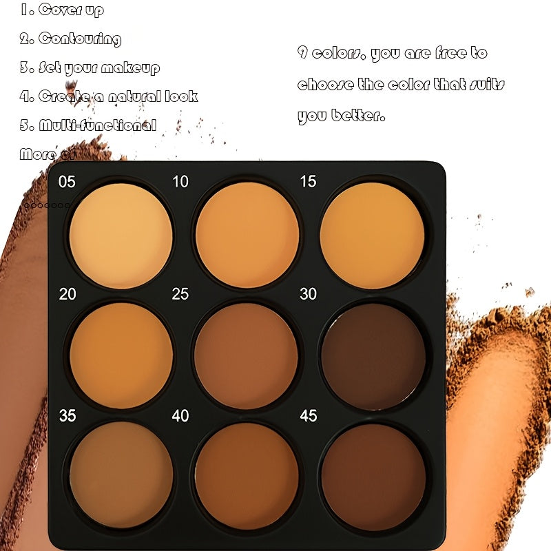 9-Color Dark Bronze Powder Palette