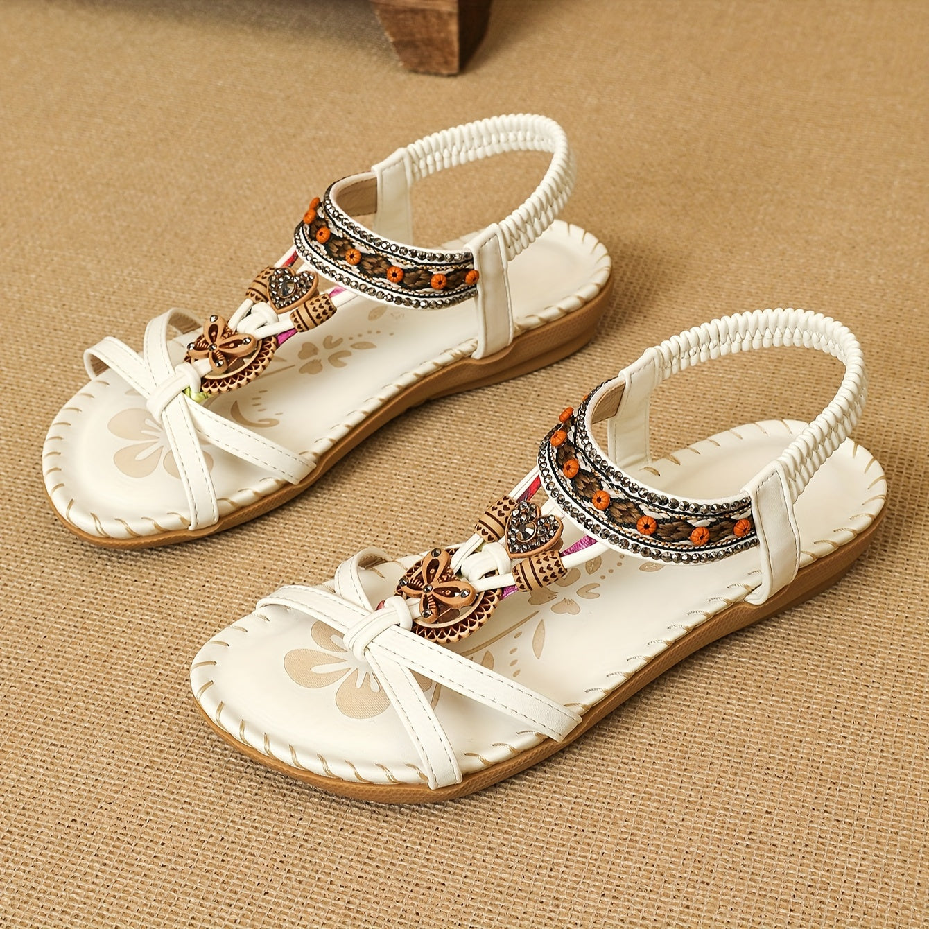 Women'S Rhinestone Butterfly Flat Sandals