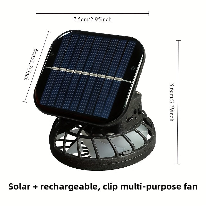 Summer Outdoor Men's Sun Visor Hat with Removable Clip Solar Fan